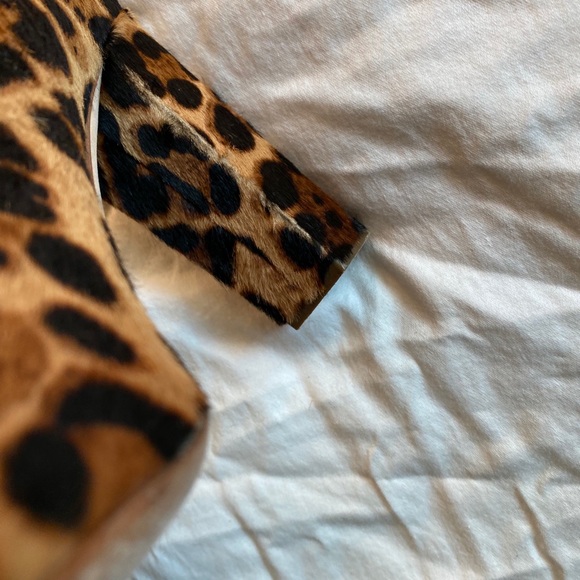 J. Crew Leopard Print Faux Fur Heels - Picture 4 of 4